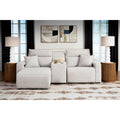  Manufacturer Color_Stone -- ModMax II 65907S17 3 pc Power Reclining Sectional with Chaise and Console IMAGE 1