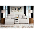  Manufacturer Color_Stone -- ModMax II 65907S18 3 pc Power Reclining Sectional with Chaise and Audio Console IMAGE 1