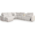  Manufacturer Color_Stone -- ModMax II 65907S19 6 pc Power Reclining Sectional with Chaise and Console IMAGE 1