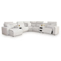  Manufacturer Color_Stone -- ModMax II 65907S20 7 pc Power Reclining Sectional with Chaise and Audio Consoles IMAGE 1