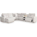  Manufacturer Color_Stone -- ModMax II 65907S29 6 pc Reclining Sectional with Chaise and Audio Console IMAGE 1
