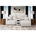  Manufacturer Color_Stone -- ModMax II 65907S5 3 pc Power Reclining Sectional with Chaise and Audio Console IMAGE 1