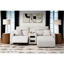  Manufacturer Color_Stone -- ModMax II 65907S5 3 pc Power Reclining Sectional with Chaise and Audio Console IMAGE 2