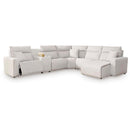  Manufacturer Color_Stone -- ModMax II 65907S6 6 pc Power Reclining Sectional with Chaise and Console IMAGE 1
