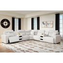 Manufacturer Color_Stone -- ModMax II 65907S9 7 pc Power Reclining Sectional with Chaise and Audio Consoles IMAGE 2