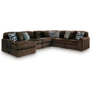  Manufacturer Color_Chocolate -- Midnight-Madness 98104S23 6 pc Sectional with Chaise IMAGE 1