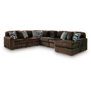  Manufacturer Color_Chocolate -- Midnight-Madness 98104S24 6 pc Sectional with Chaise IMAGE 1