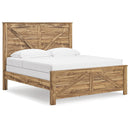  Size_King -- Maystonna PCB1580B6 King Crossbuck Panel Bed IMAGE 1