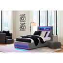  Size_Twin -- Verishaw PCB2721B23 Twin Upholstered Bed IMAGE 10