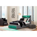  Size_Twin -- Verishaw PCB2721B23 Twin Upholstered Bed IMAGE 11