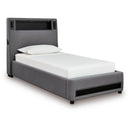  Size_Twin -- Verishaw PCB2721B23 Twin Upholstered Bed IMAGE 1