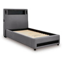  Size_Twin -- Verishaw PCB2721B23 Twin Upholstered Bed IMAGE 4