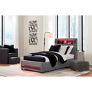  Size_Twin -- Verishaw PCB2721B23 Twin Upholstered Bed IMAGE 6