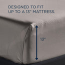  Tempur-Pedic TEMPUR Luxe Egyptian Cotton Pillowcase Set  Cool Gray (Queen) IMAGE 3
