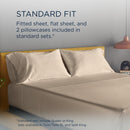  Tempur-Pedic TEMPUR Luxe Egyptian Cotton Sheet Set Sandstone (Split California King) IMAGE 11