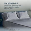  Tempur-Pedic TEMPUR Luxe Egyptian Cotton Sheet Set Silver Mist (King) IMAGE 11