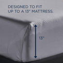  Tempur-Pedic TEMPUR Luxe Egyptian Cotton Sheet Set Silver Mist (King) IMAGE 3