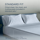  Tempur-Pedic TEMPUR Luxe Egyptian Cotton Sheet Set Sleepy Blue (King) IMAGE 11