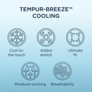  Tempur-Pedic Tempur-Pedic Breeze Pillowcase Set - Sleepy Blue (Queen) IMAGE 3