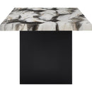  Crown Mark Vega Dining Table with Faux Marble Top and Pedestal Base 1420T-3972-LEG/1420T-3972-TOP IMAGE 2