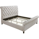  Size_Queen -- Kate 5103LG Queen Platform Bed - Light Grey Tweed IMAGE 3