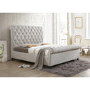  Size_Queen -- Kate 5103LG Queen Platform Bed - Light Grey Tweed IMAGE 4