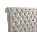  Size_Queen -- Kate 5103LG Queen Platform Bed - Light Grey Tweed IMAGE 5