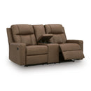  Manufacturer Color_Caramel -- Mackmenville 7471494 Double Reclining Loveseat with Console IMAGE 2