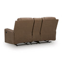  Manufacturer Color_Caramel -- Mackmenville 7471494 Double Reclining Loveseat with Console IMAGE 4