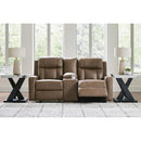  Manufacturer Color_Caramel -- Mackmenville 7471494 Double Reclining Loveseat with Console IMAGE 6