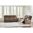  Manufacturer Color_Caramel -- Mackmenville 7471494 Double Reclining Loveseat with Console IMAGE 7