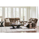  Manufacturer Color_Caramel -- Mackmenville 7471494 Double Reclining Loveseat with Console IMAGE 9