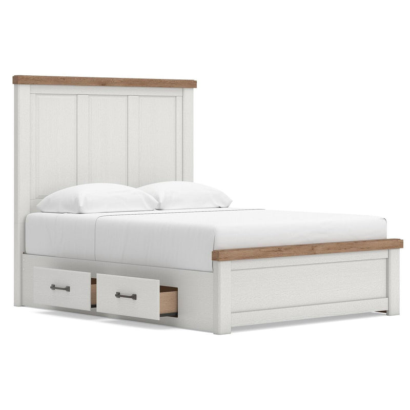  Size_Queen -- Signature Design by Ashley Savonport Panel Bed with Storage IMAGE 1