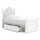  Size_Twin -- Kozlani PCB1819B9 Twin Upholstered Panel Storage Bed IMAGE 2