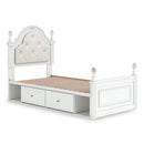 Size_Twin -- Kozlani PCB1819B9 Twin Upholstered Panel Storage Bed IMAGE 7