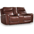  Manufacturer Color_Mahogany -- Next Move PCU1210218 Power Reclining Loveseat with Console and Adjustable Headrest IMAGE 1