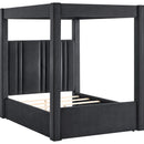  Size_Queen -- Jayla 5117BK Queen Canopy Bed - Black IMAGE 1