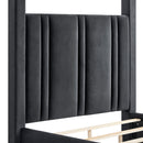  Size_Queen -- Jayla 5117BK Queen Canopy Bed - Black IMAGE 4
